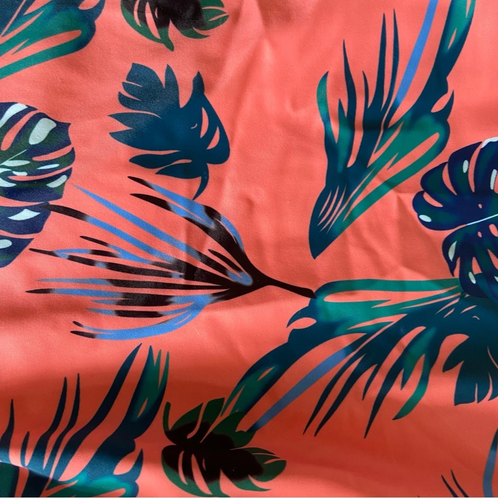Women’s Two Piece Tankini Coral Tropical Boy Shorts Ruffle NWOT Plus Size 4XL - Picture 11 of 13